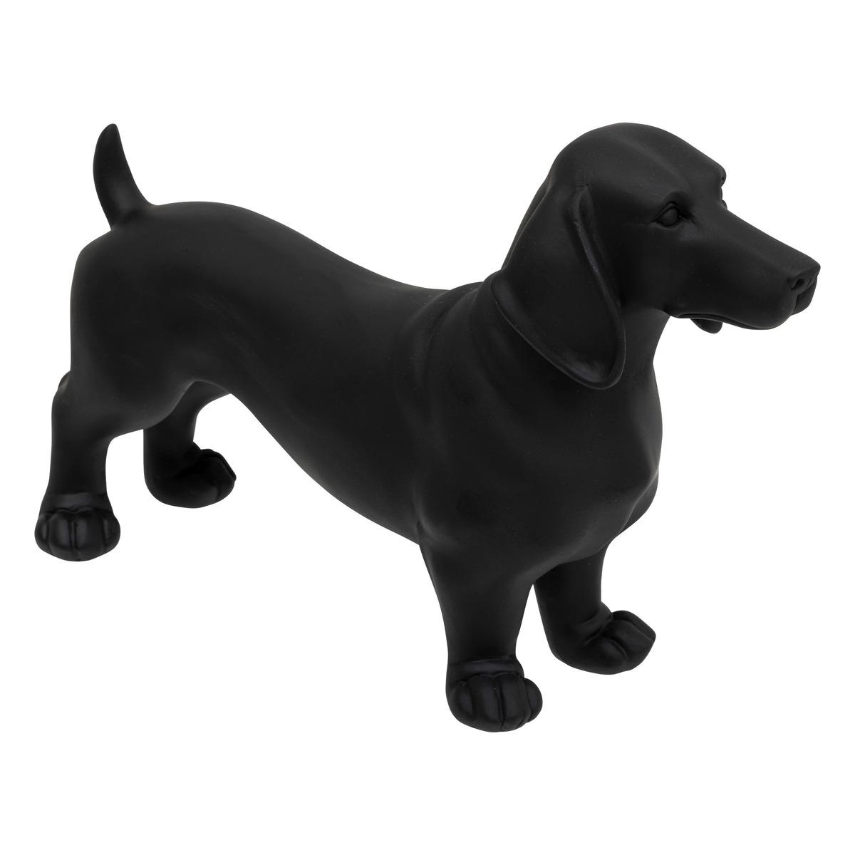 CHIEN RESINE BE VINTAGE NOIR L.40CM