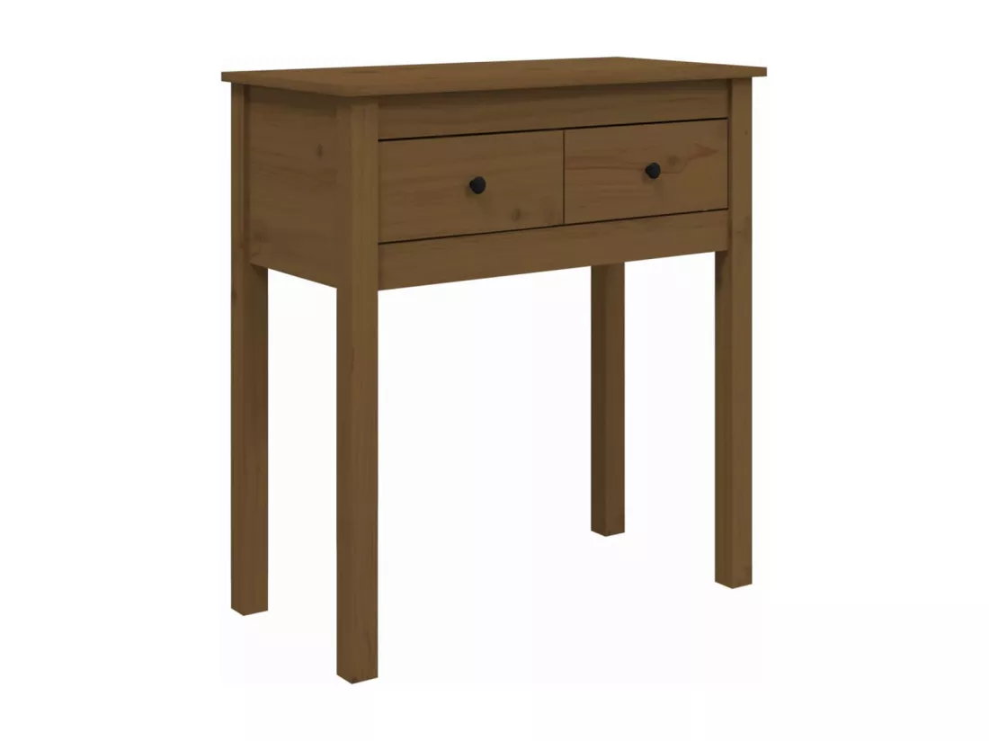 Table console Marron miel 70x35x75 cm Bois massif de pin