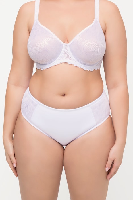 Bodyforming-Miederhose, Jacquard-Spitze, Midiform