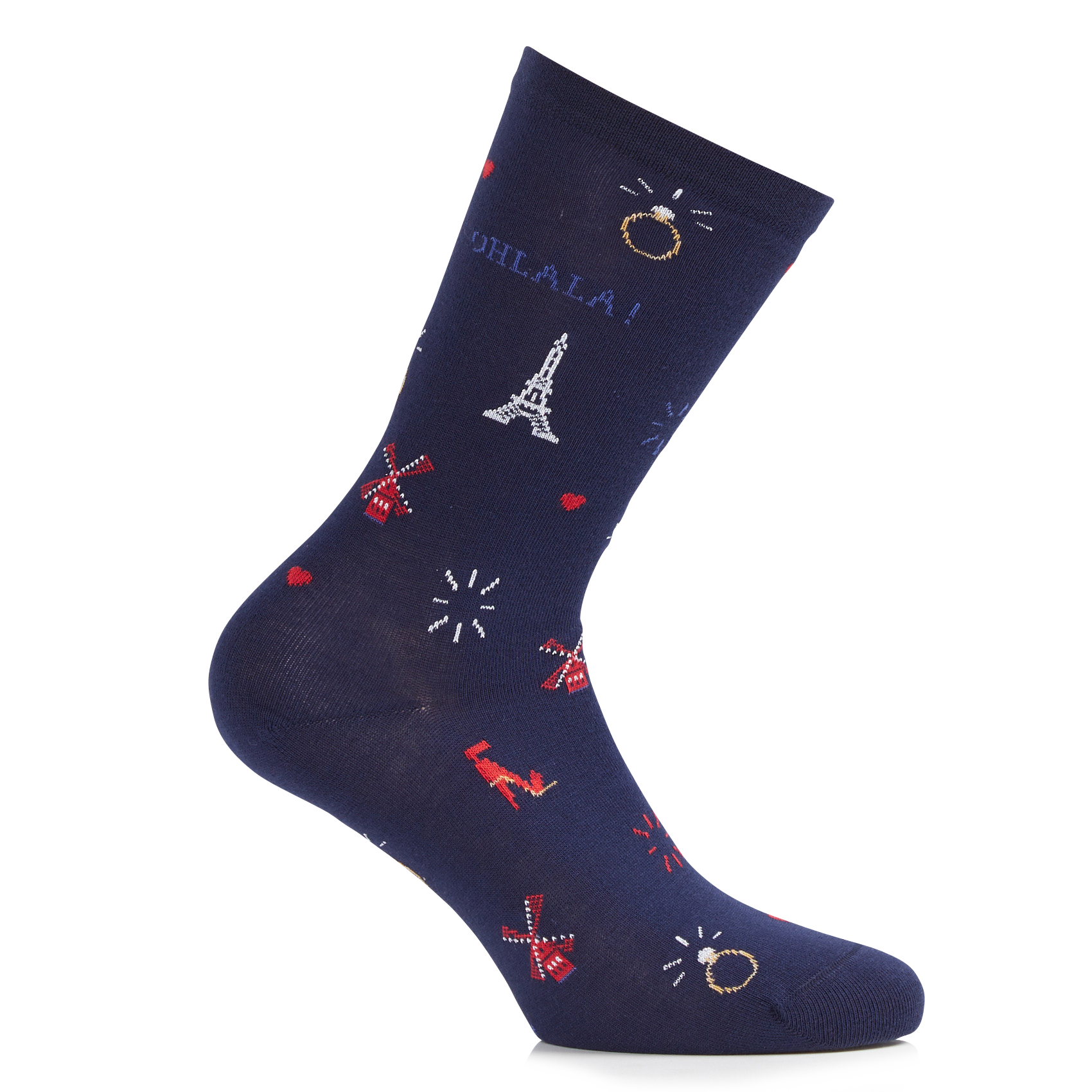 Chaussettes à motifs en coton mélangé | Bleu