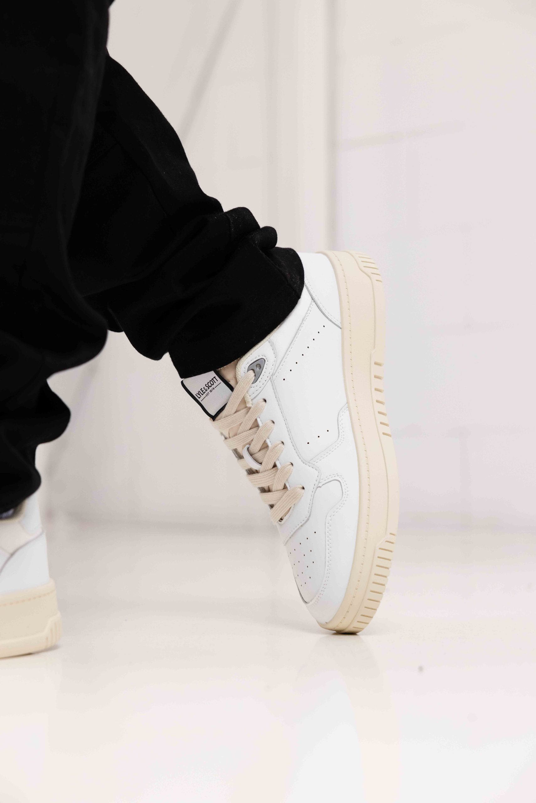 Lyle & Scott Culross Sneakers Heren Wit/Gebroken Wit