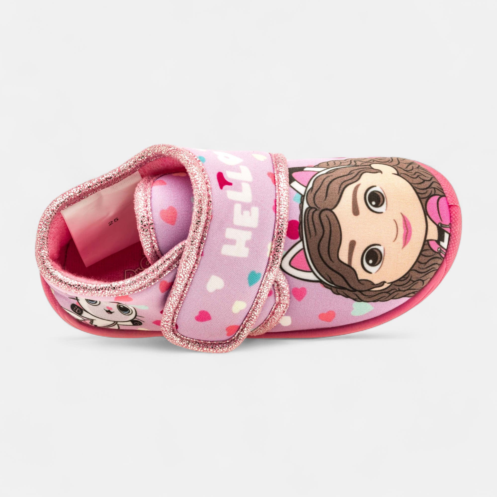 Pantoufles attaches velcros Fille rose