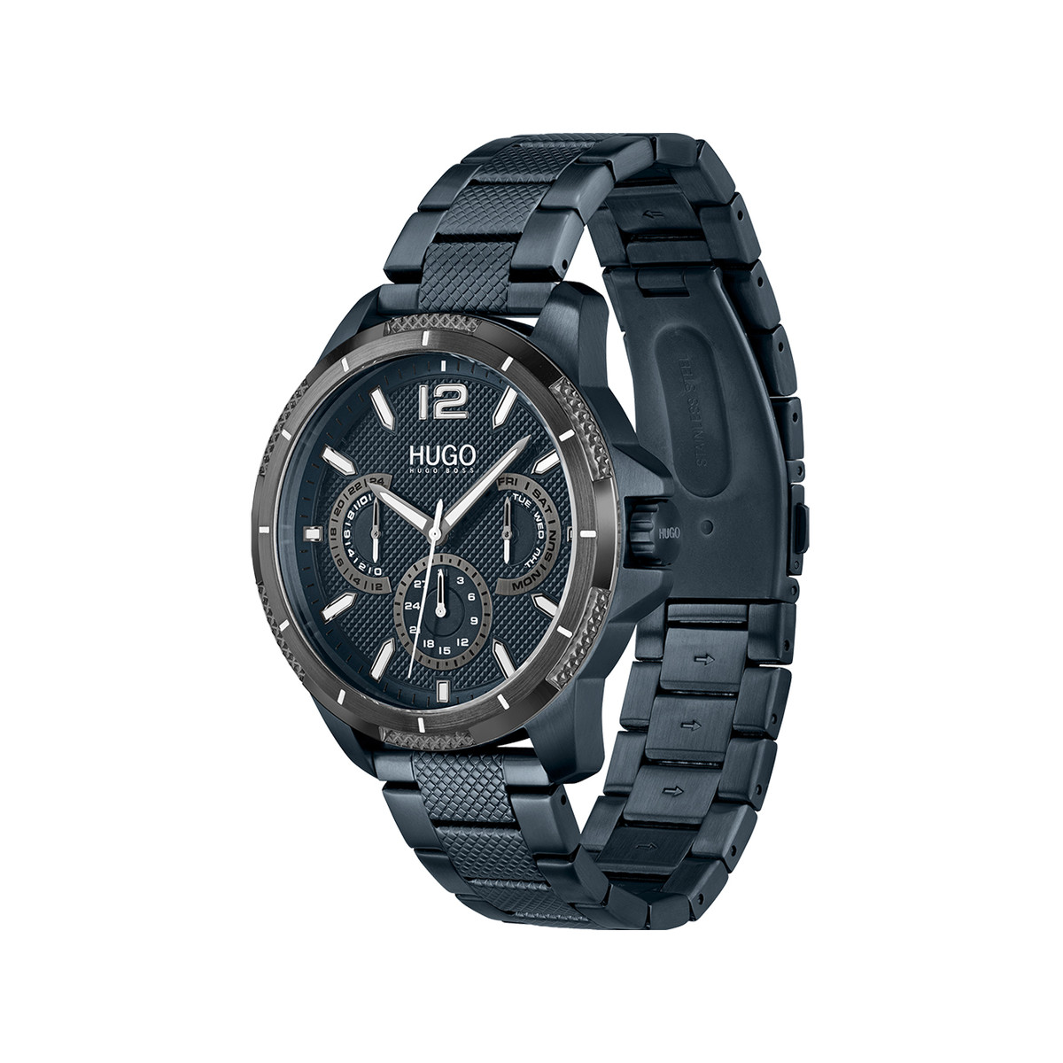 Montre HUGO Sport homme bracelet acier bleu