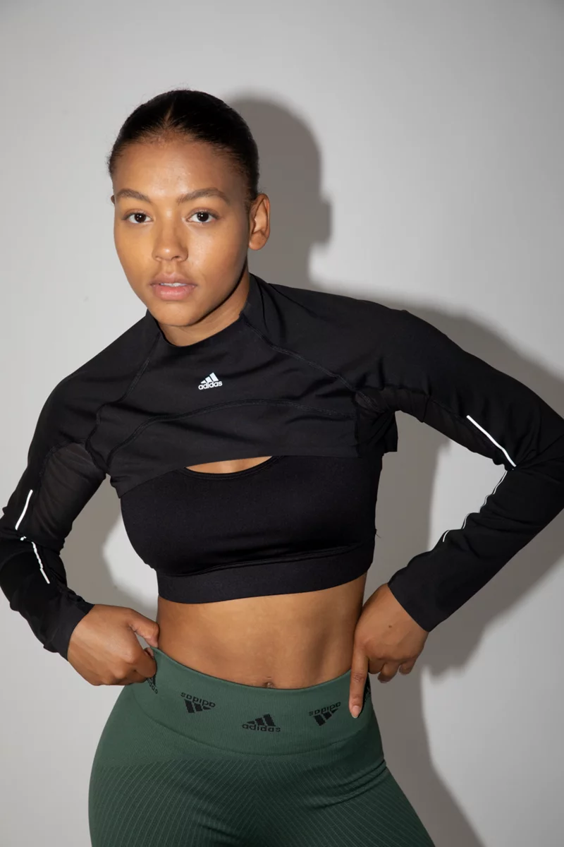 adidas Performance HIIT 45 Seconds Super Crop Damen Longsleeve