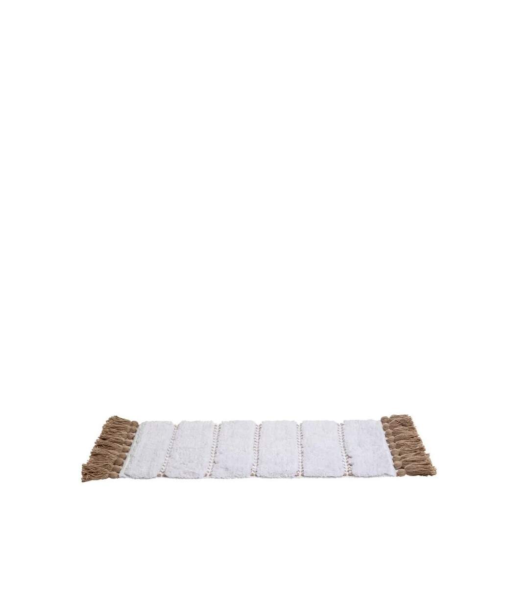 Tapis Salle de Bain Pompons 50x75cm Taupe