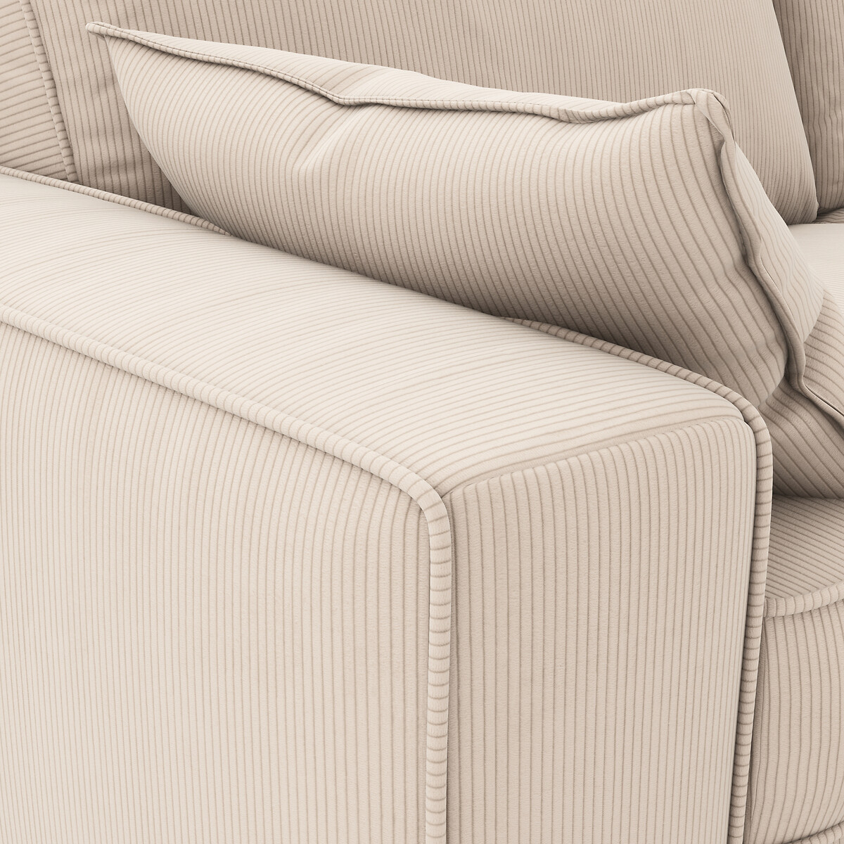 LA REDOUTE INTERIEURS<br>Sofá-cama em veludo cotelê fino, espuma, Cecilia