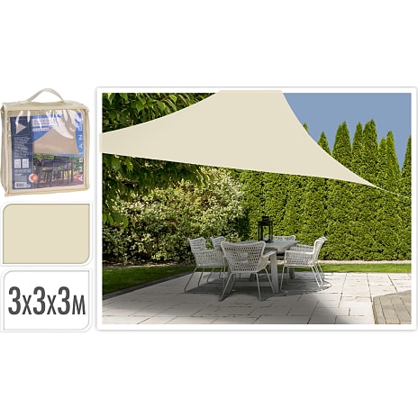 Lyon trekantet solsejl - beige