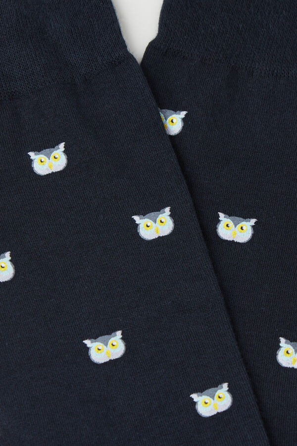 Meias curtas estampadas de algodão macio