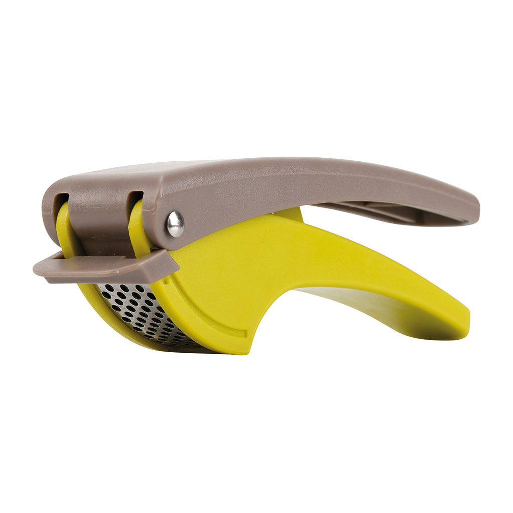 Presse-ail inox bi-matière vert taupe 5x17x3cm