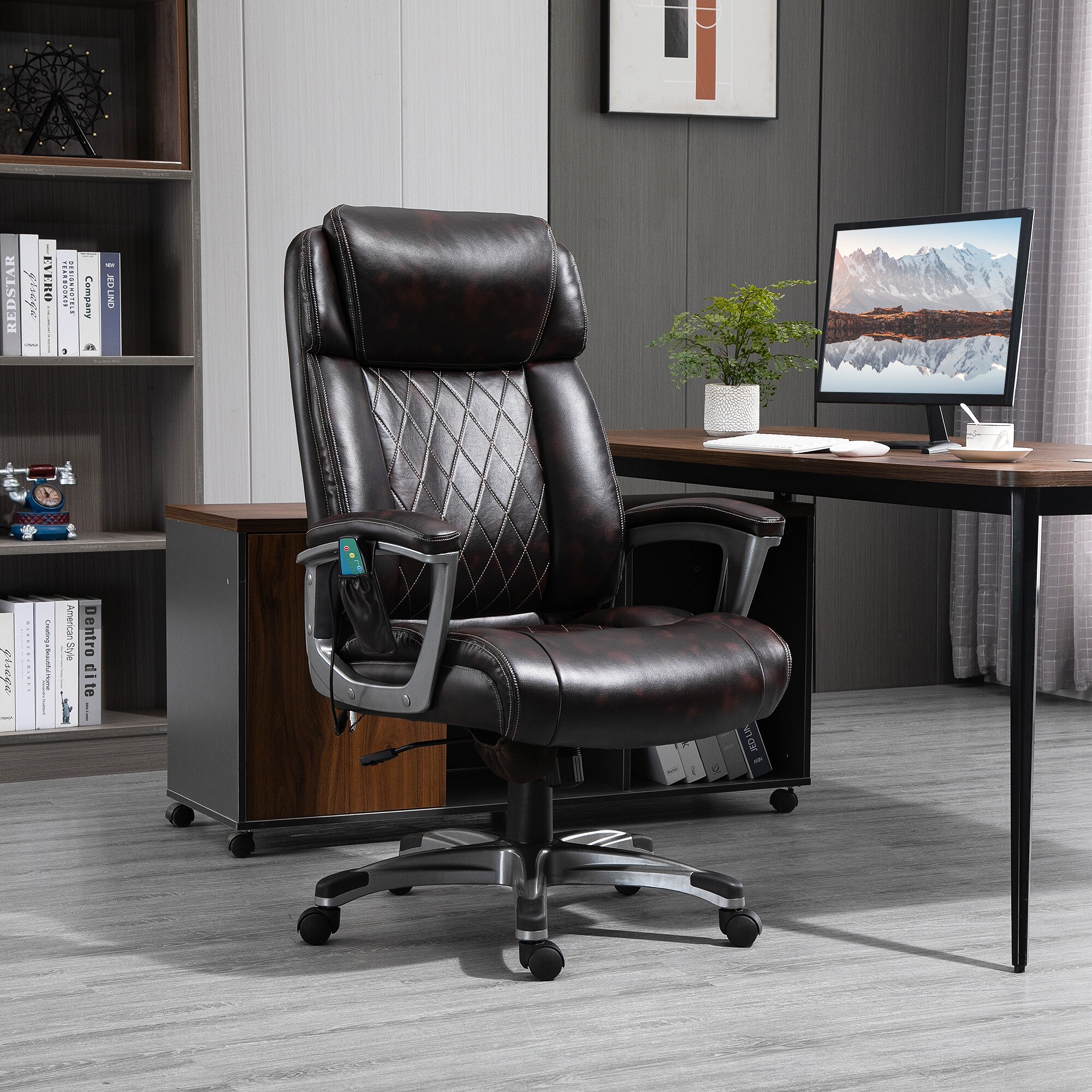 Vinsetto Bürostuhl  mit Massagefunktion 70 x 76,5 x114-124 cm (BxTxH)