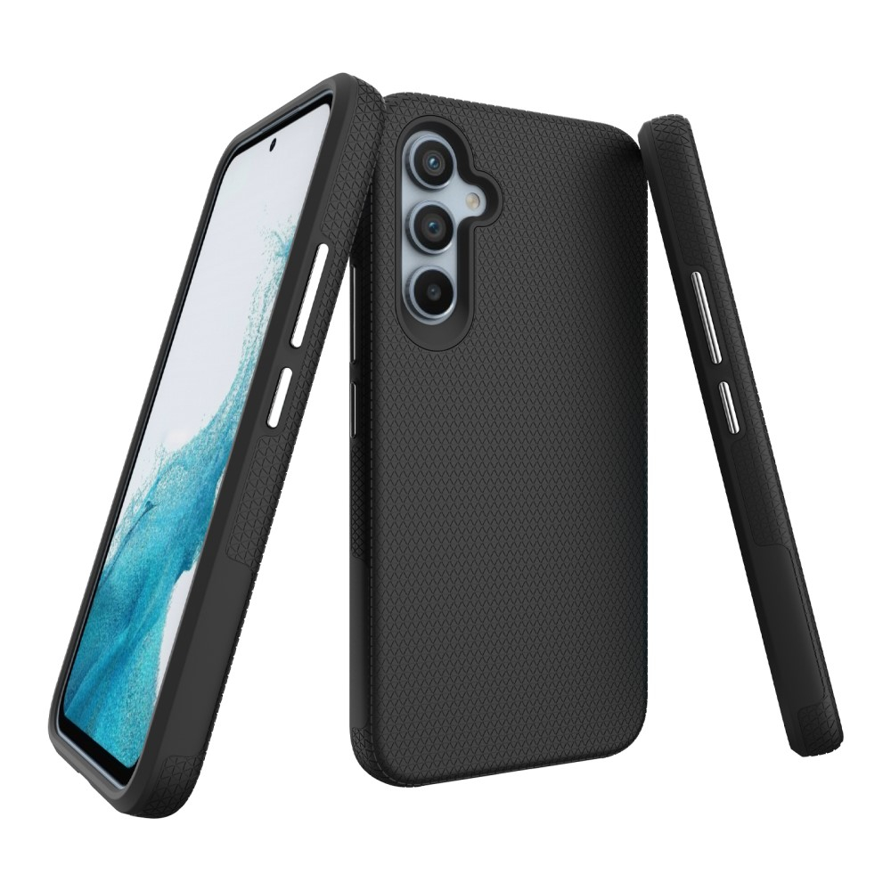 Samsung Galaxy A54 5G Hybrid Hardcase Hülle Grip Design - Schwarz