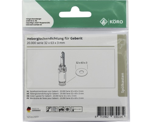 Cisternschijf 32 x 63 x 3 mm voor Geberit 10000/27000