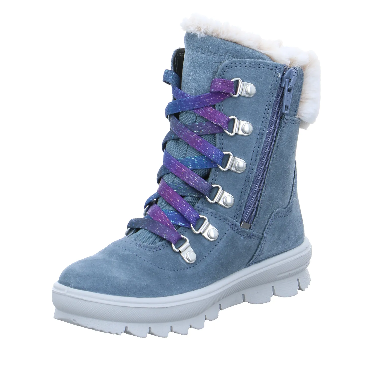SUPERFIT Kleinkinder-Winterstiefel Blau Textil  Stiefel