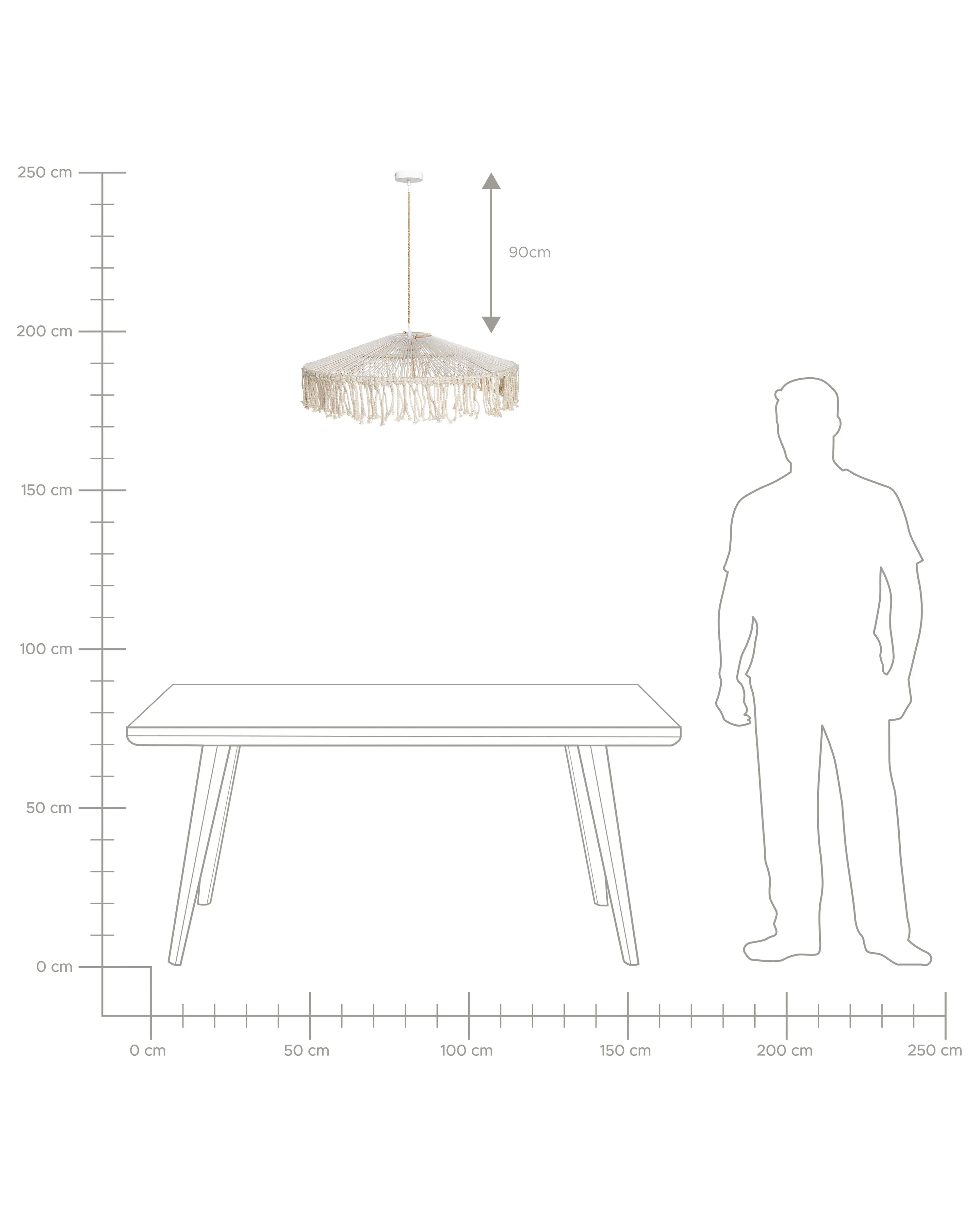 Hanglamp AKOBO Papierkoord Beige
