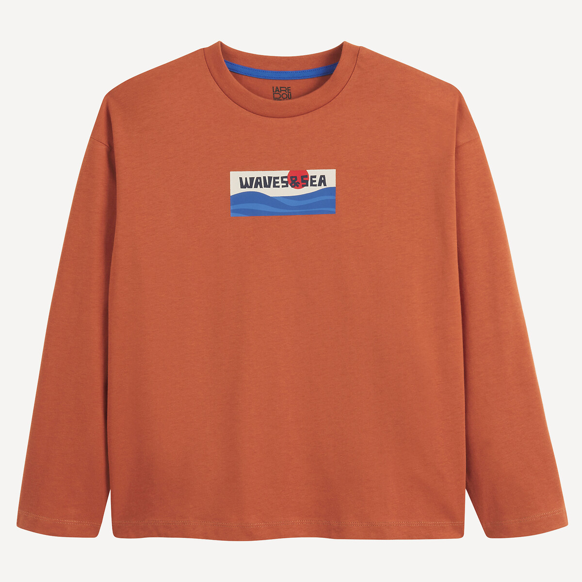 COLEÇÃO LA REDOUTE<br>Camiseta oversized de manga comprida com estampa