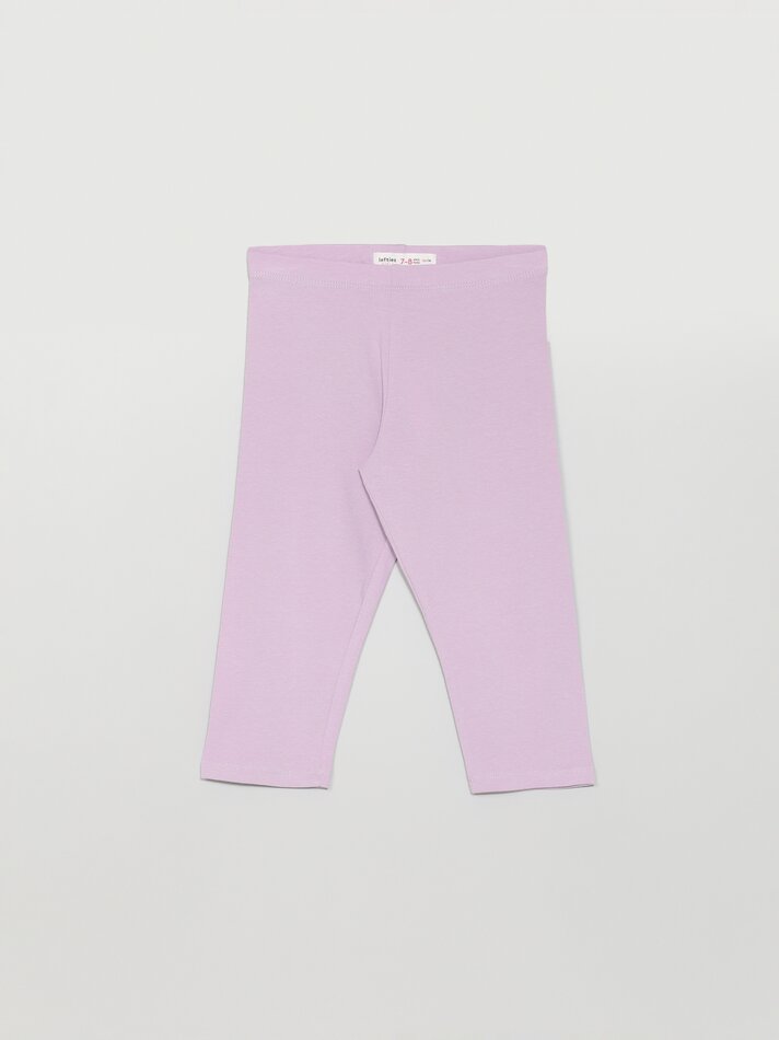 Conjunto de 6 calças legging capri básicas - Malva