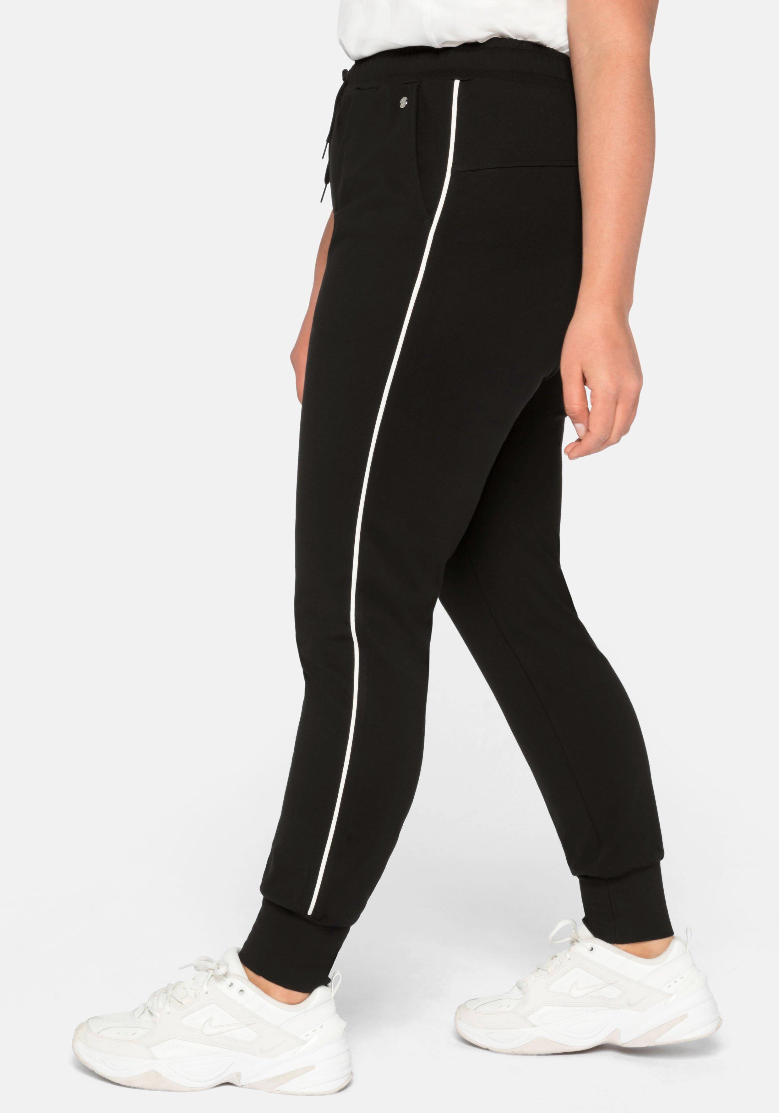 Jogginghose mit Kontrastpaspel und Bündchenabschluss