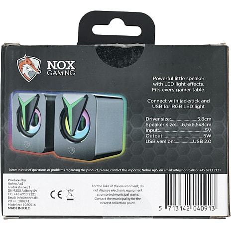 Nox Eloquent LED Gaming højtalere