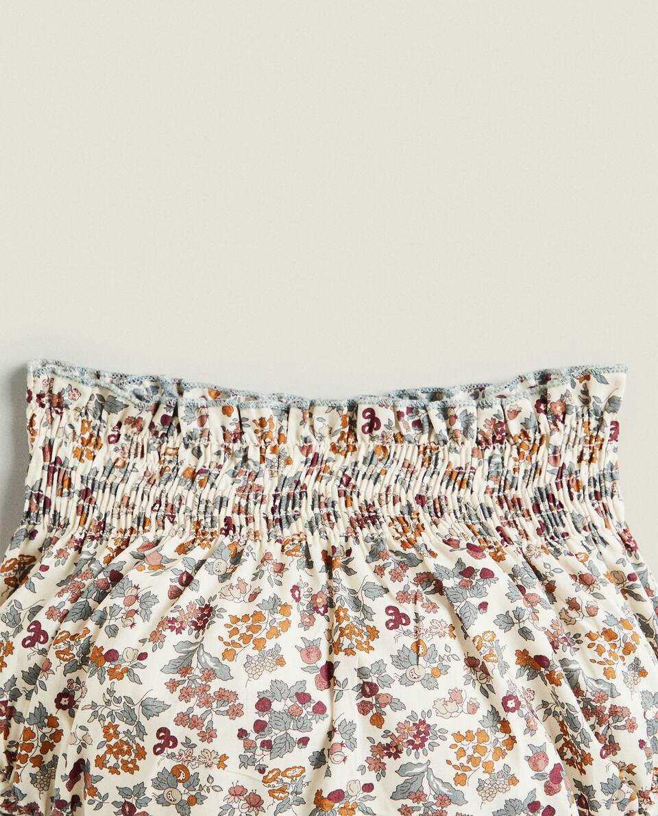 CALCINHAS DE BEBÊ EM TECIDO COM ESTAMPA FLORAL