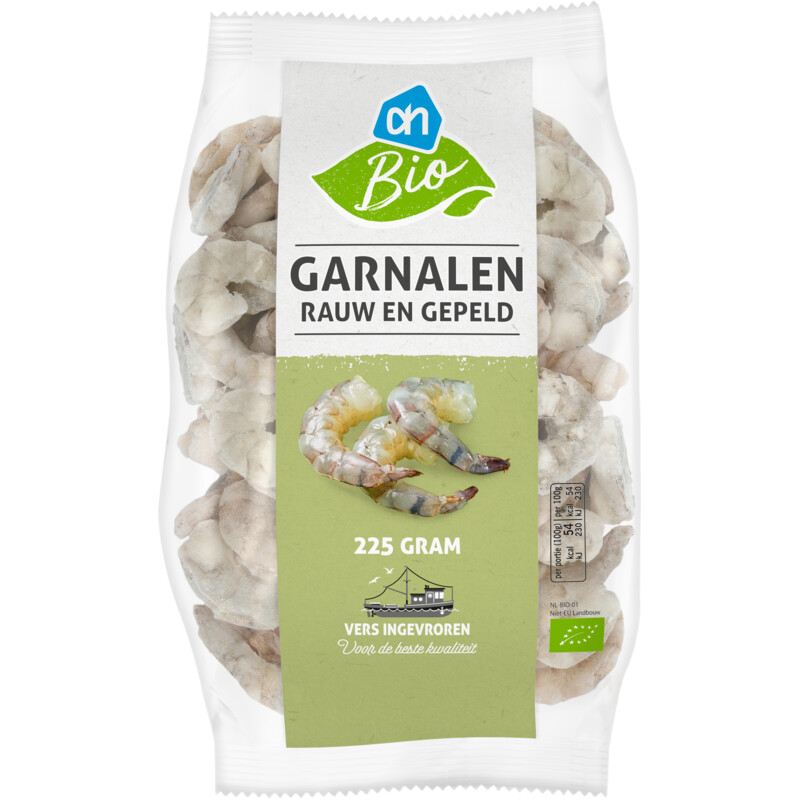 AH Biologisch Garnalen rauw en gepeld