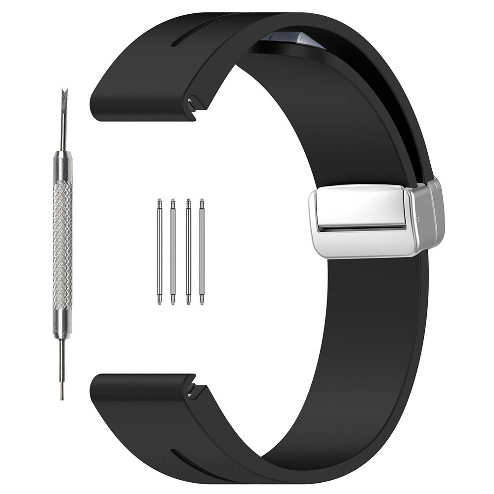 Samsung Gear S3 Frontier Silikon Armband mit Magnet-Verschluss (Gelenkumfang: 170-230mm) - Schwarz
