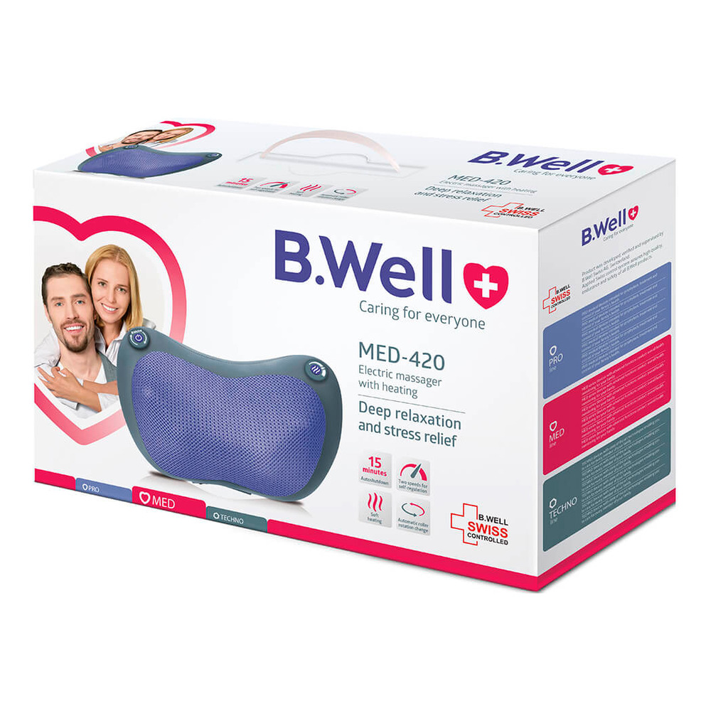 B.Well Elektrisk massagepude Grey - 1 stk.