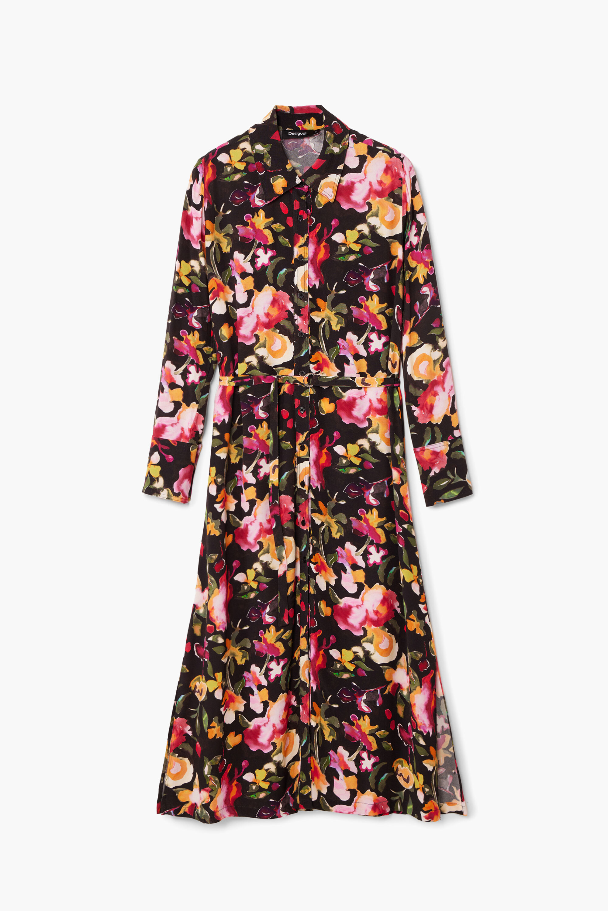 Vestido camisa floral
