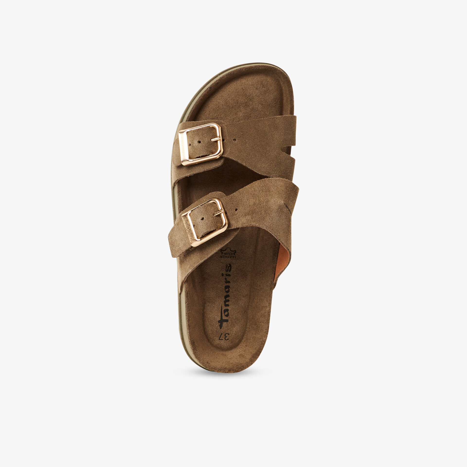 Tamaris Damen Pantoletten olive