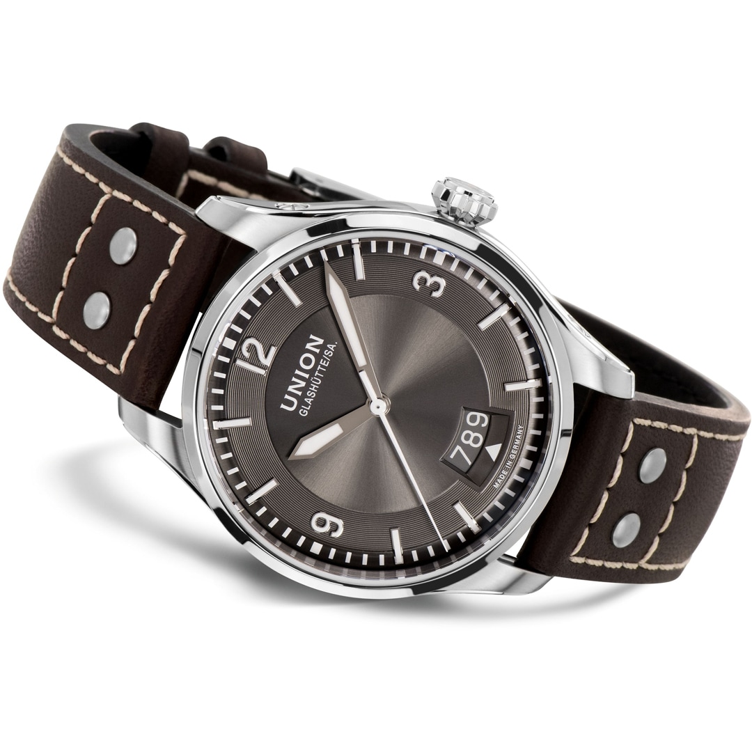 Union Glashütte Belisar Pilot Datum Automatik Grau