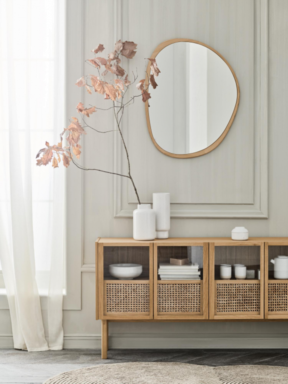 Bolia Elope spiegel medium wit gepigmenteerd geolied eiken