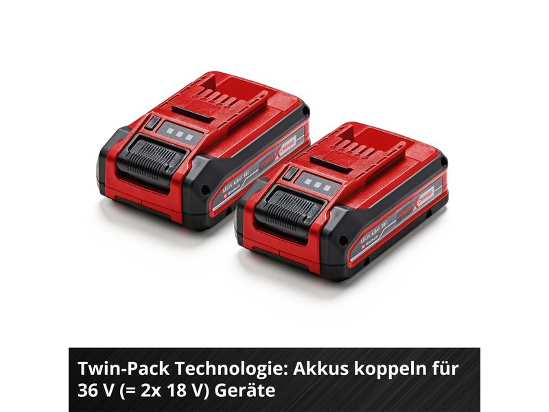 Einhell PXC Plus Twinpack, 18 V 4Ah Akku-Set für alle Arbeiten