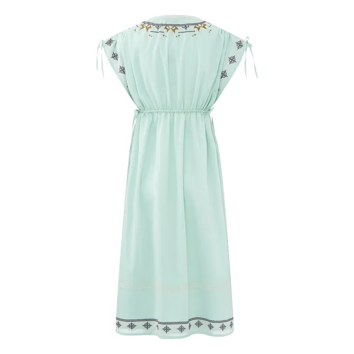 Alma Deia Robe Kaftan Brodée | Bleu