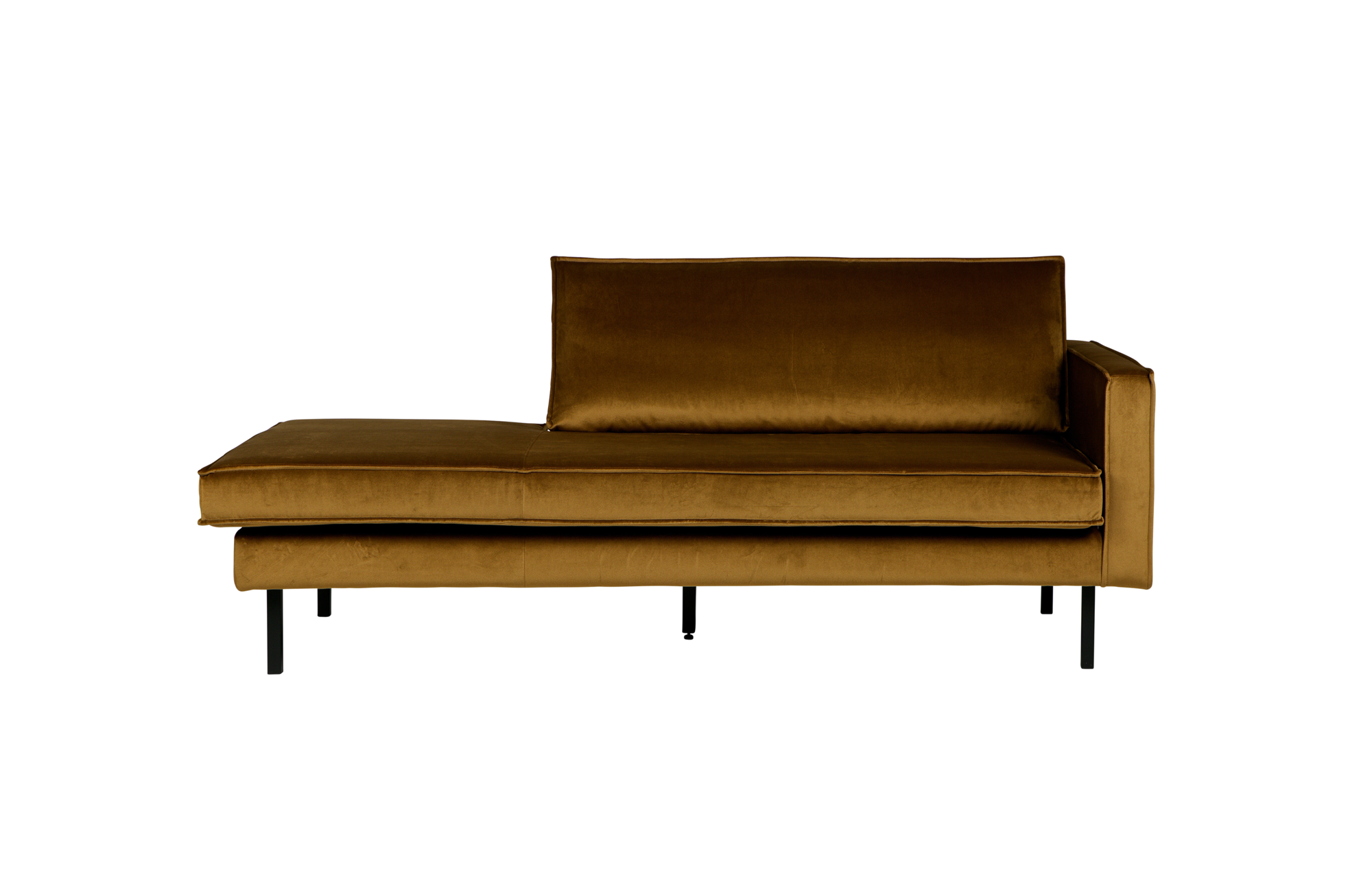 Rodeo daybed velvet Rechts - Honing Geel