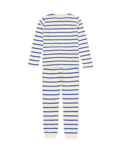 pyjama gaufre rayé pour enfant bleu