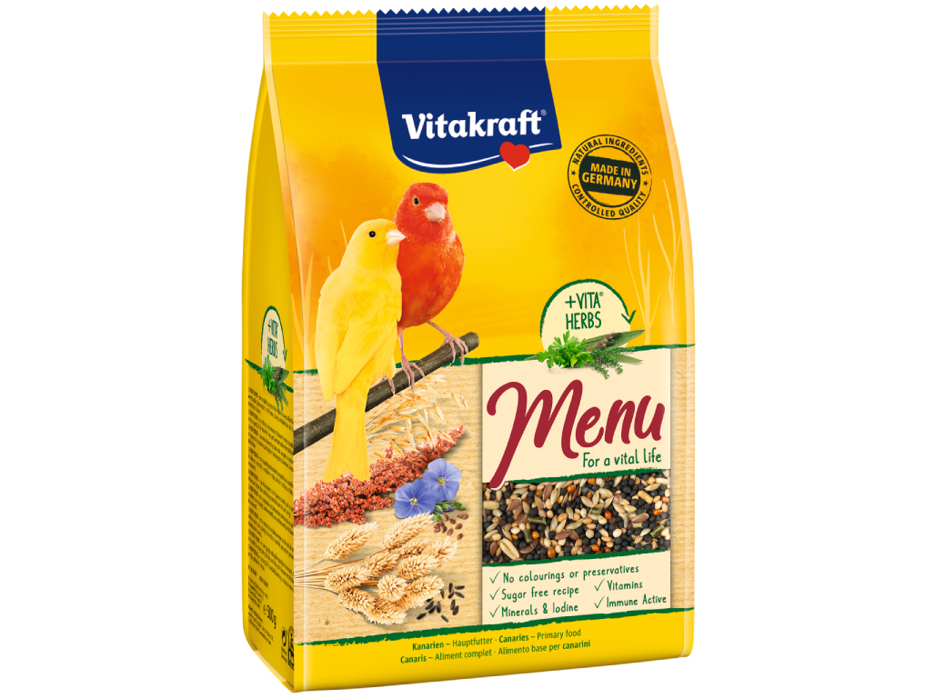 ALIMENTO PARA CANÁRIO VITAKRAFT PREMIUM MENU 500G