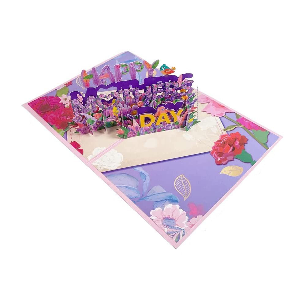 Muttertags Glückwunschkarte Pop-Up Doppelkarte   Umschlag - Happy Mothersday