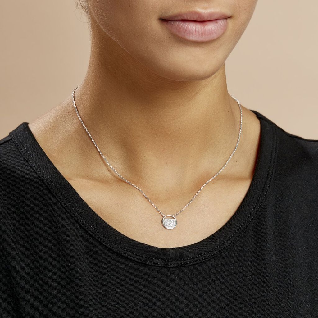 Collier Laetizia Clara Argent Blanc Oxyde De Zirconium