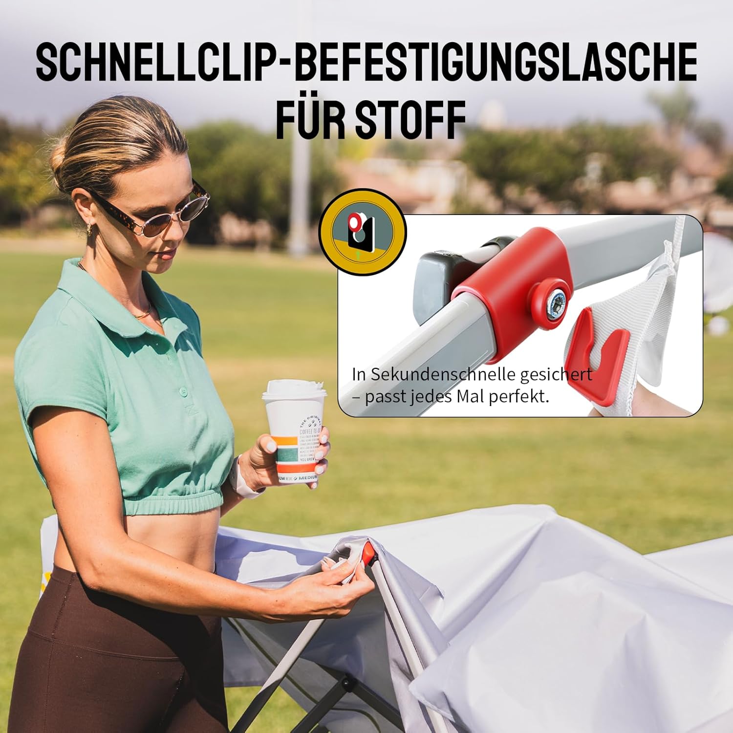 Pavillon 3x3 Wasserdicht Stabil Winterfest mit 4 Seitenteilen, Pop up Gartenpavillon UV Schutz 50+, Partyzelt Für Outdoor Camping, 3-Fach Höhenverstellbar, Pavillion mit Tragetasche