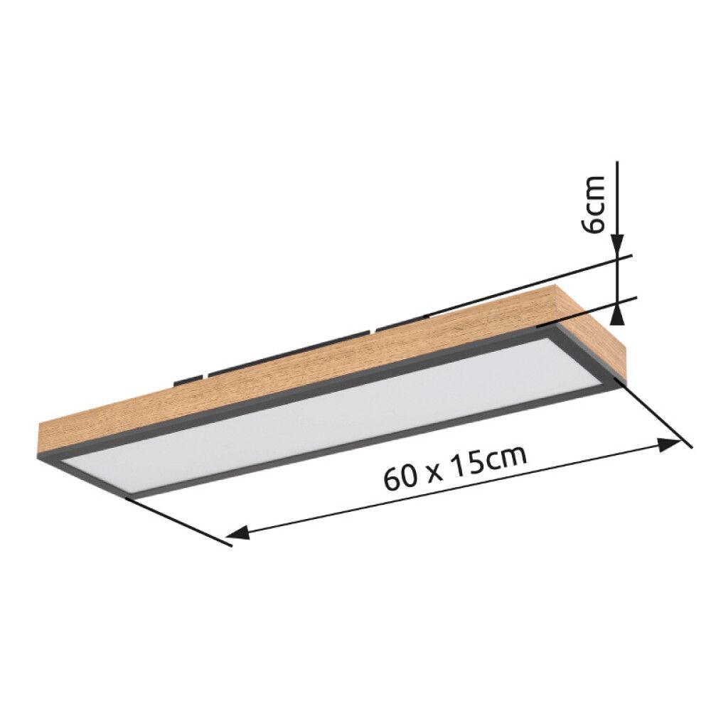TAKLAMPE GLOBO DORO GRAPHITE 600X150X60MM