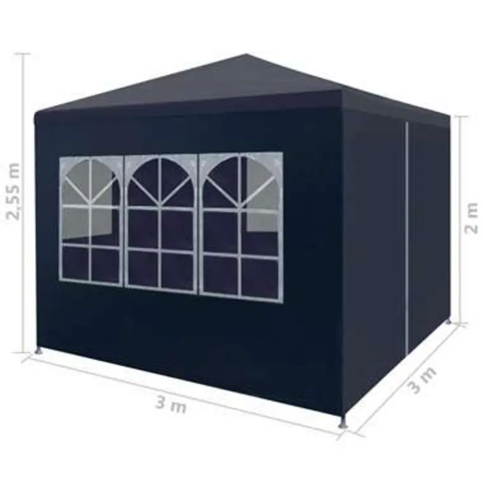 VIDAXL Partytent 3x3 m blauw