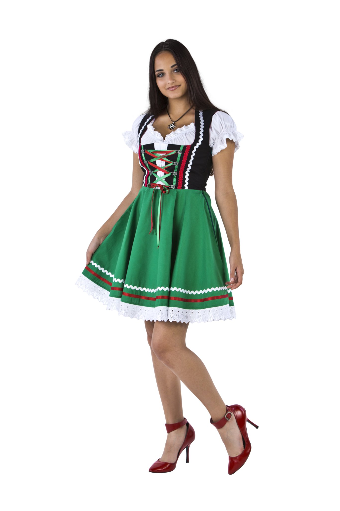 Oktoberfest Dirndl Jurk Oktoberfest Zwart Groen Dames 2 Delig