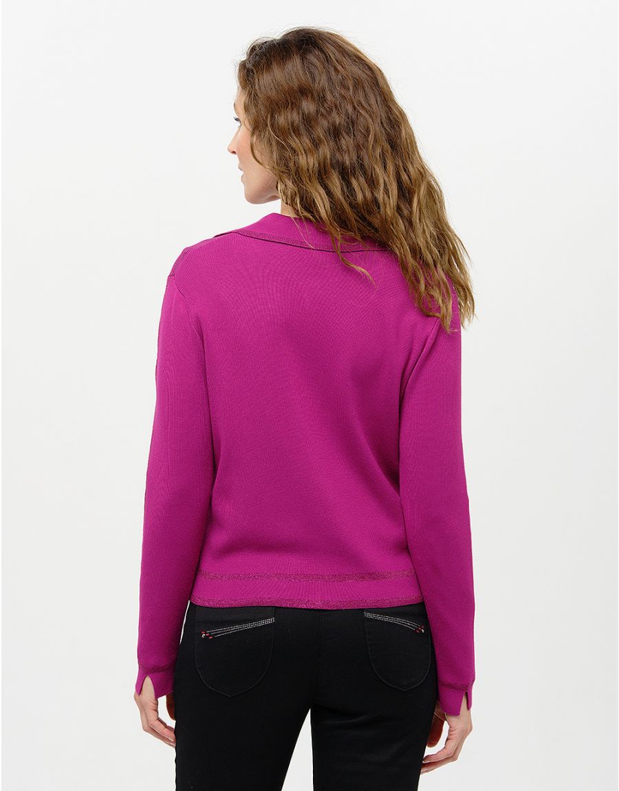 Gilet irisé prune