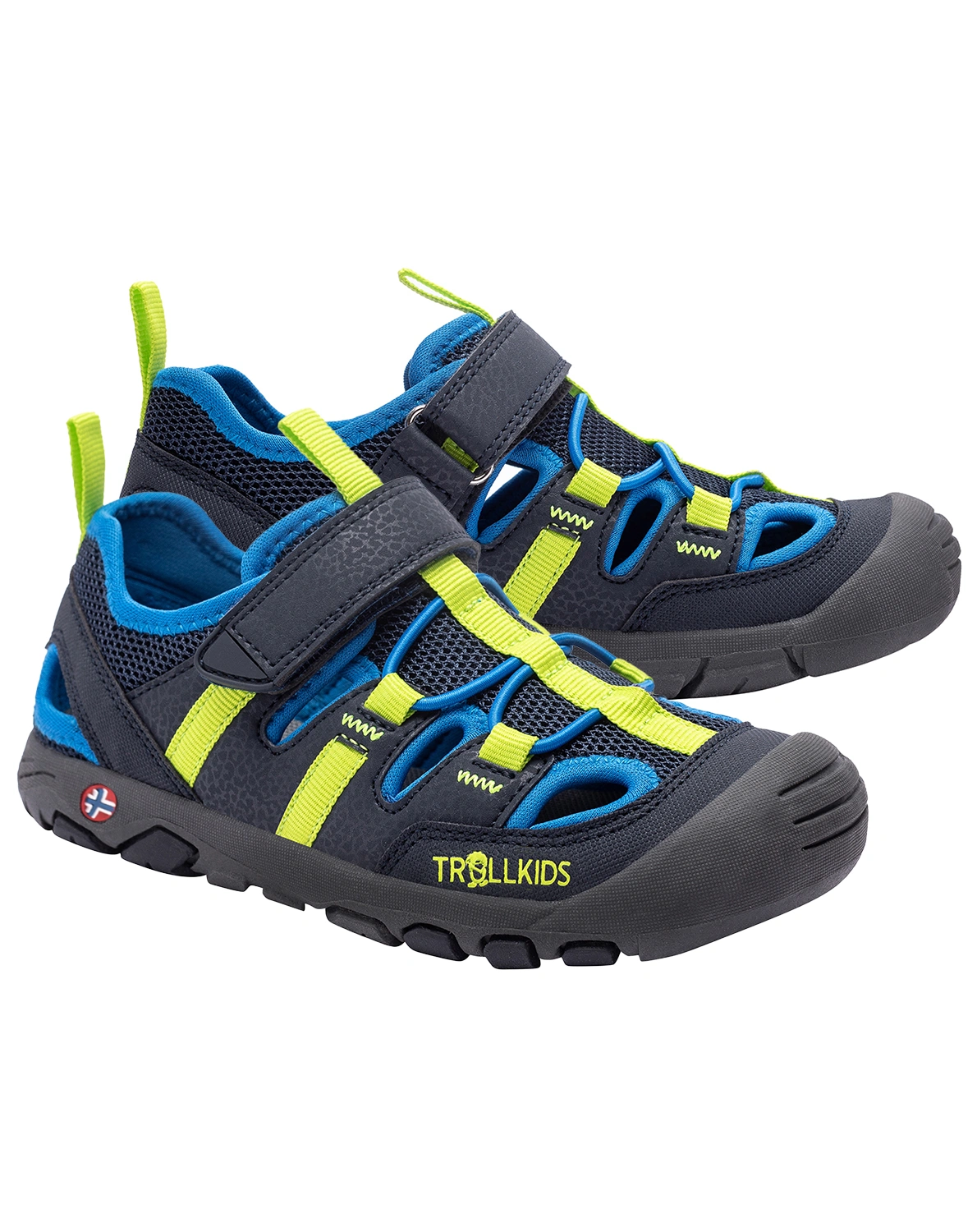 Trekking-Sandalen KROKSAND in navy/lime