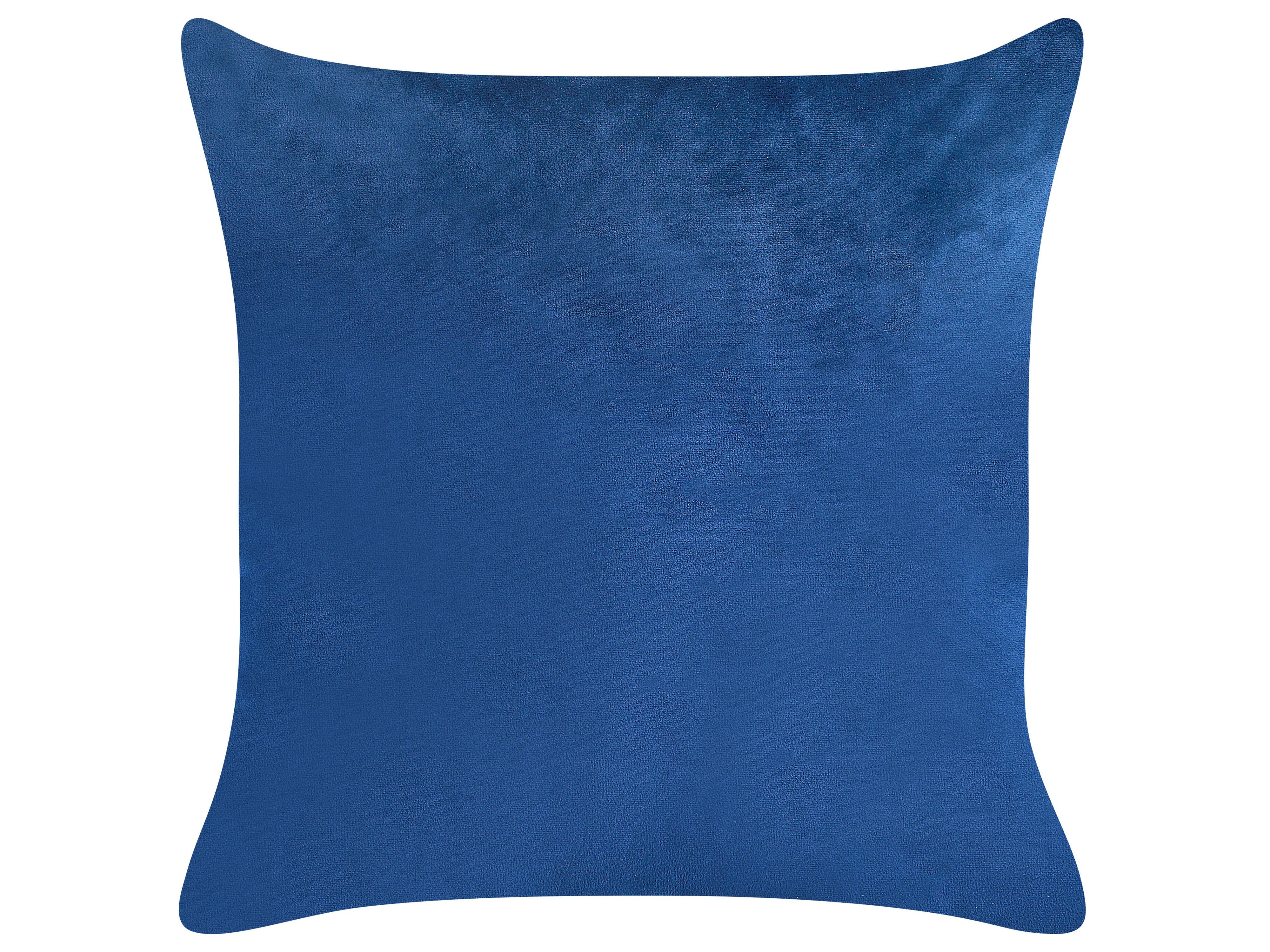 Set van 2 sierkussens YUZURI Fluweel 45 x 45 cm Marineblauw dierenprint
