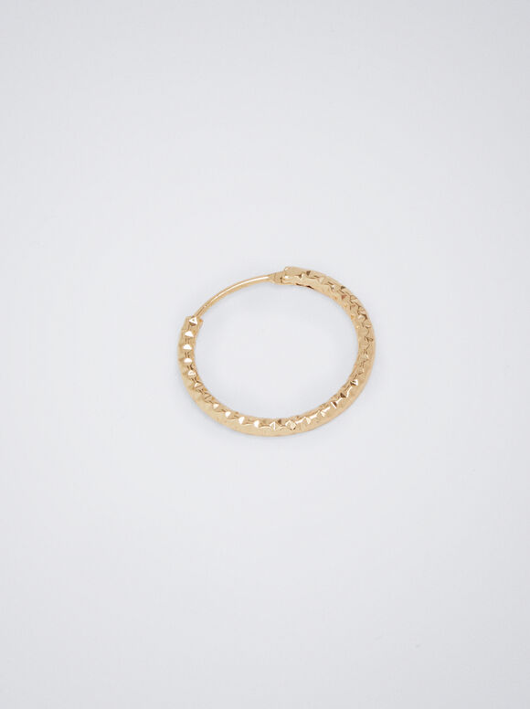 Brincos de argola dourados - Dourado