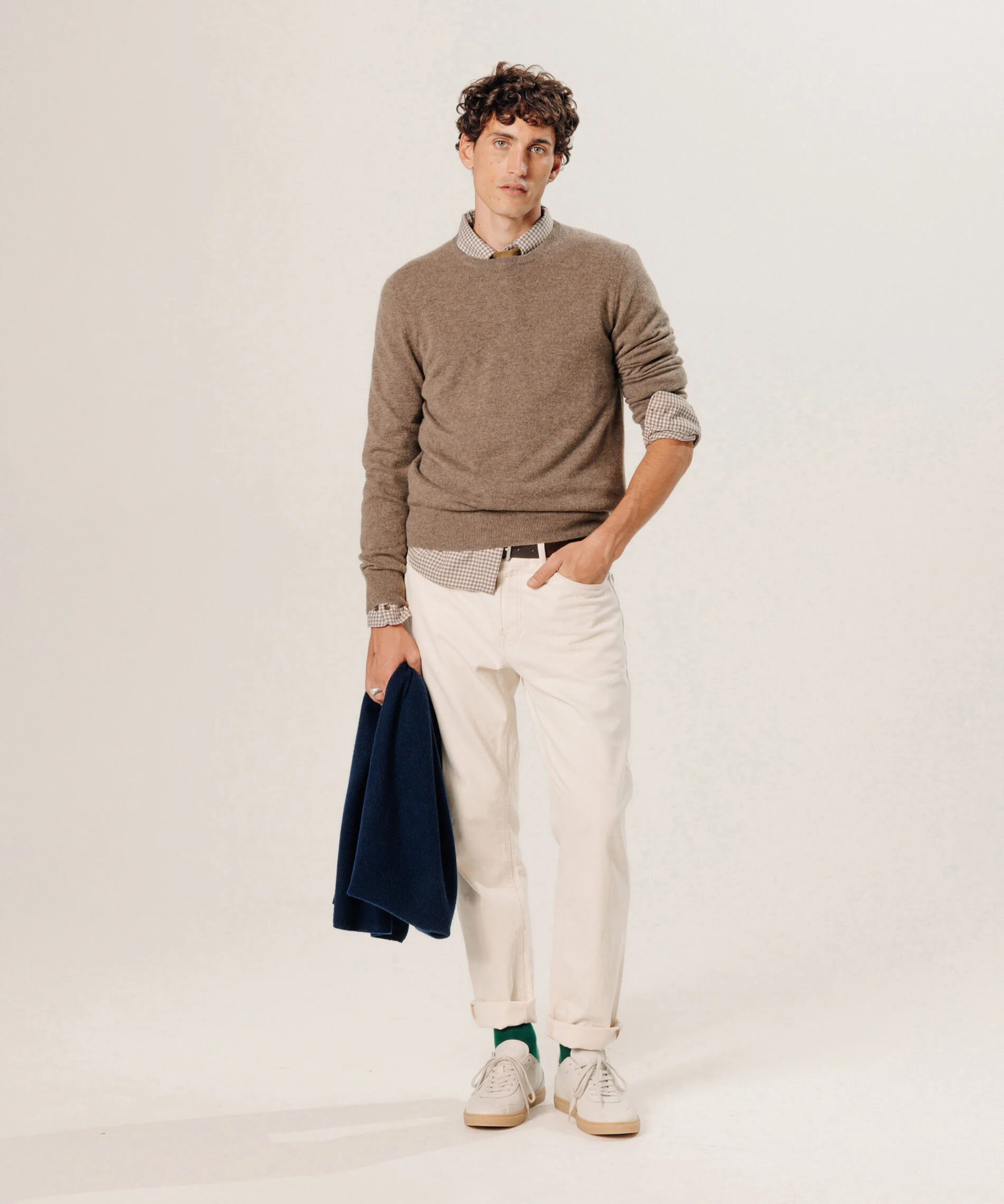 Pull col rond en cachemire | Marron