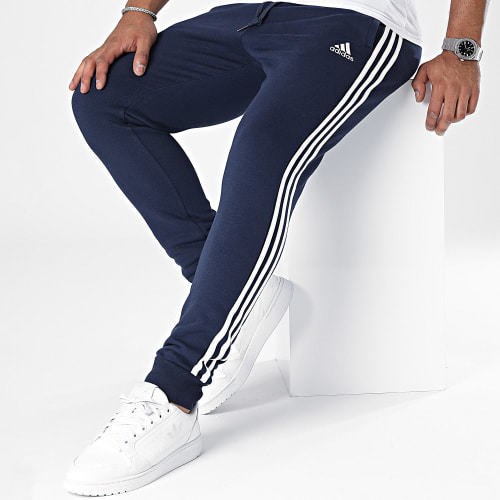 Pantalon Jogging A Bandes IP2244 Bleu Marine
