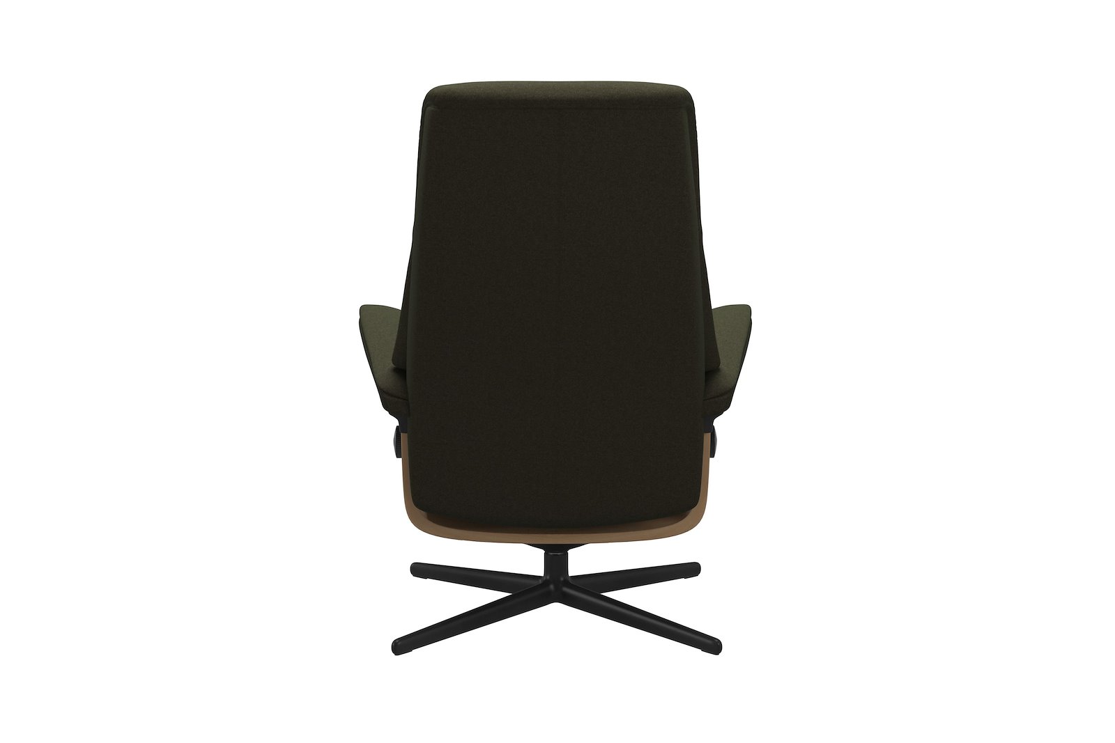 View lenestol Tekstil Calido Green – Cross understell – Sort – Eik - Medium