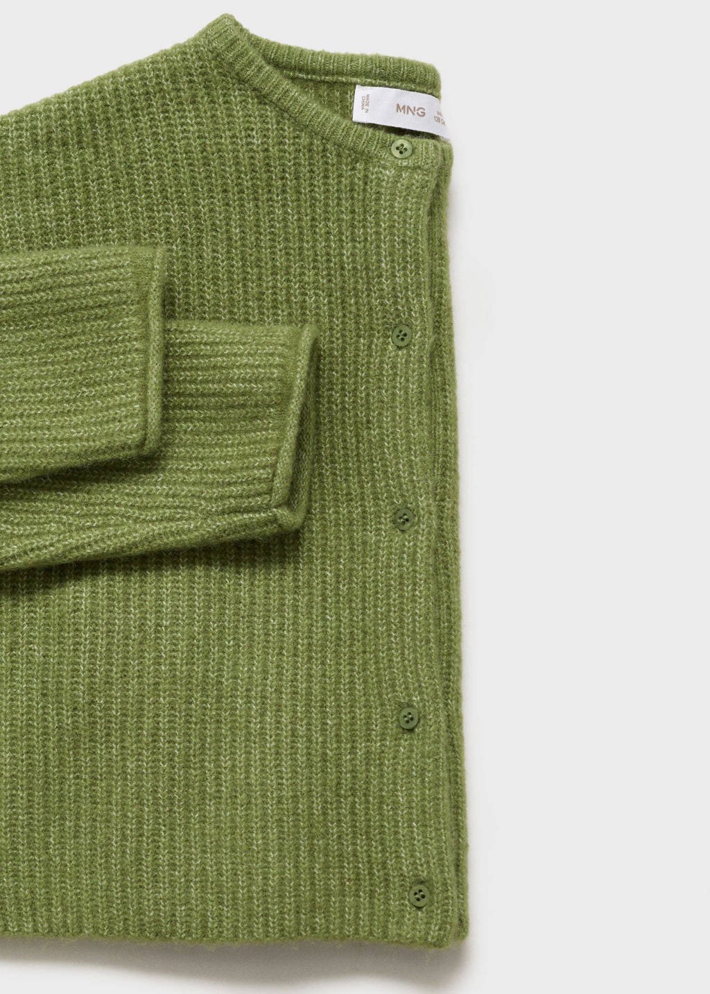 Mango Kids cardigan groen gebreid