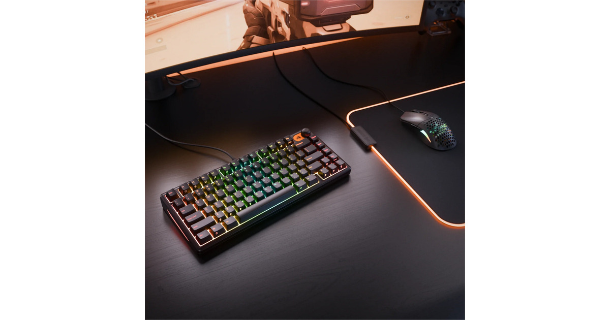 GloriousGMBK 75%, gaming toetsenbord  (Zwart, US lay-out, Membraan, 75%, RGB)